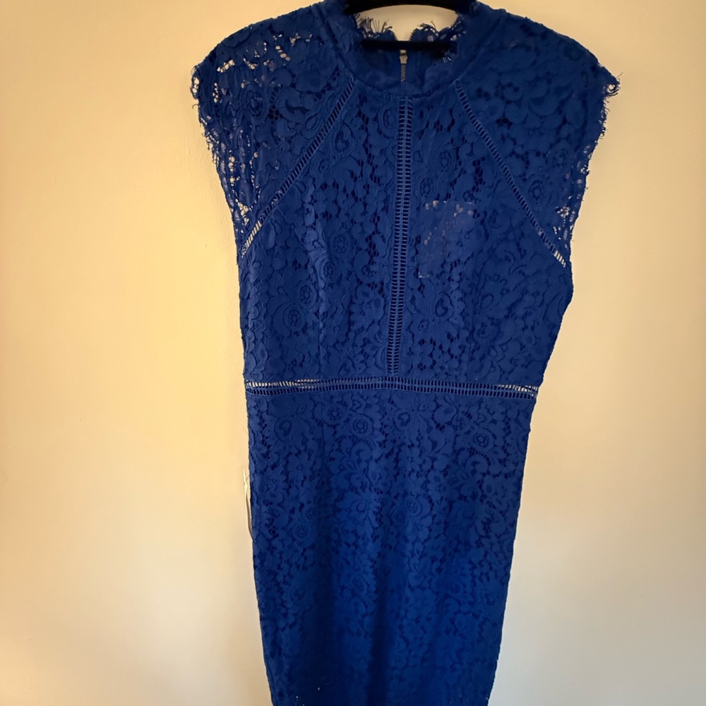Bardot Cobalt Blue Lace Midi Dress